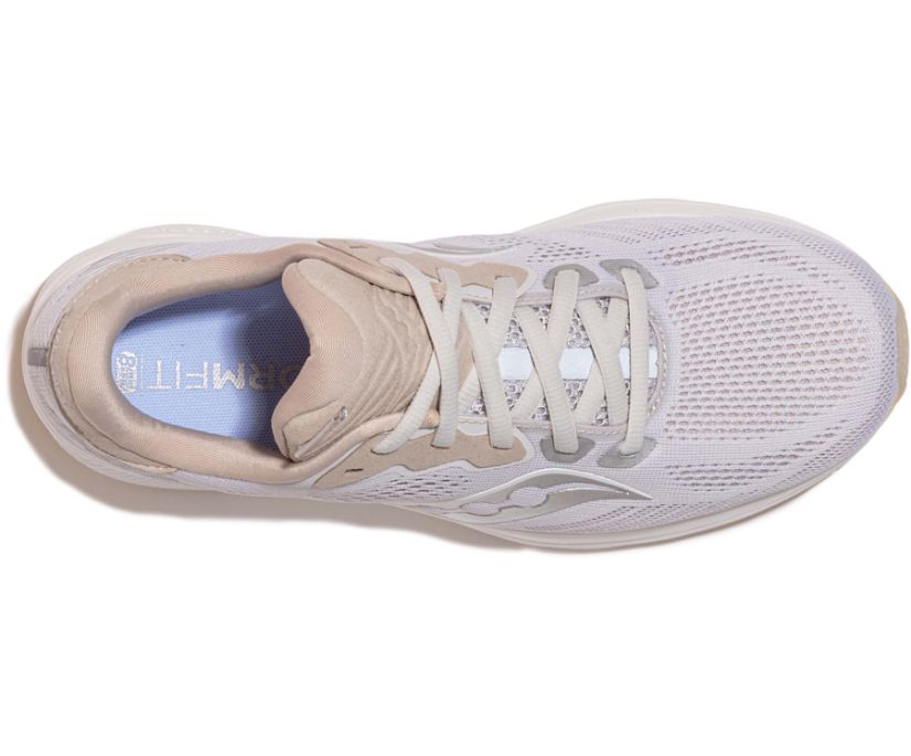 Beige Women's Saucony Ride 14 Running Shoes | KMIWF1358