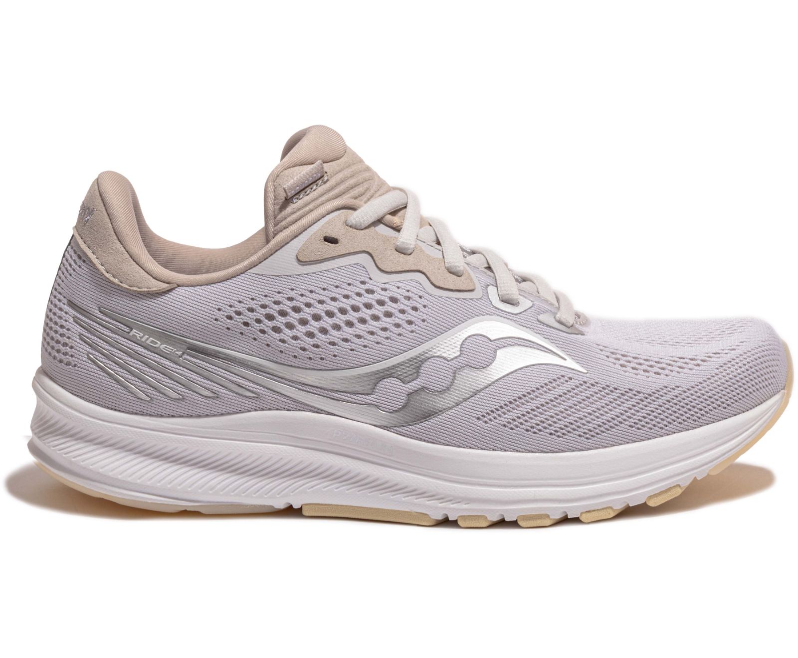 Beige Women\'s Saucony Ride 14 Running Shoes | KMIWF1358