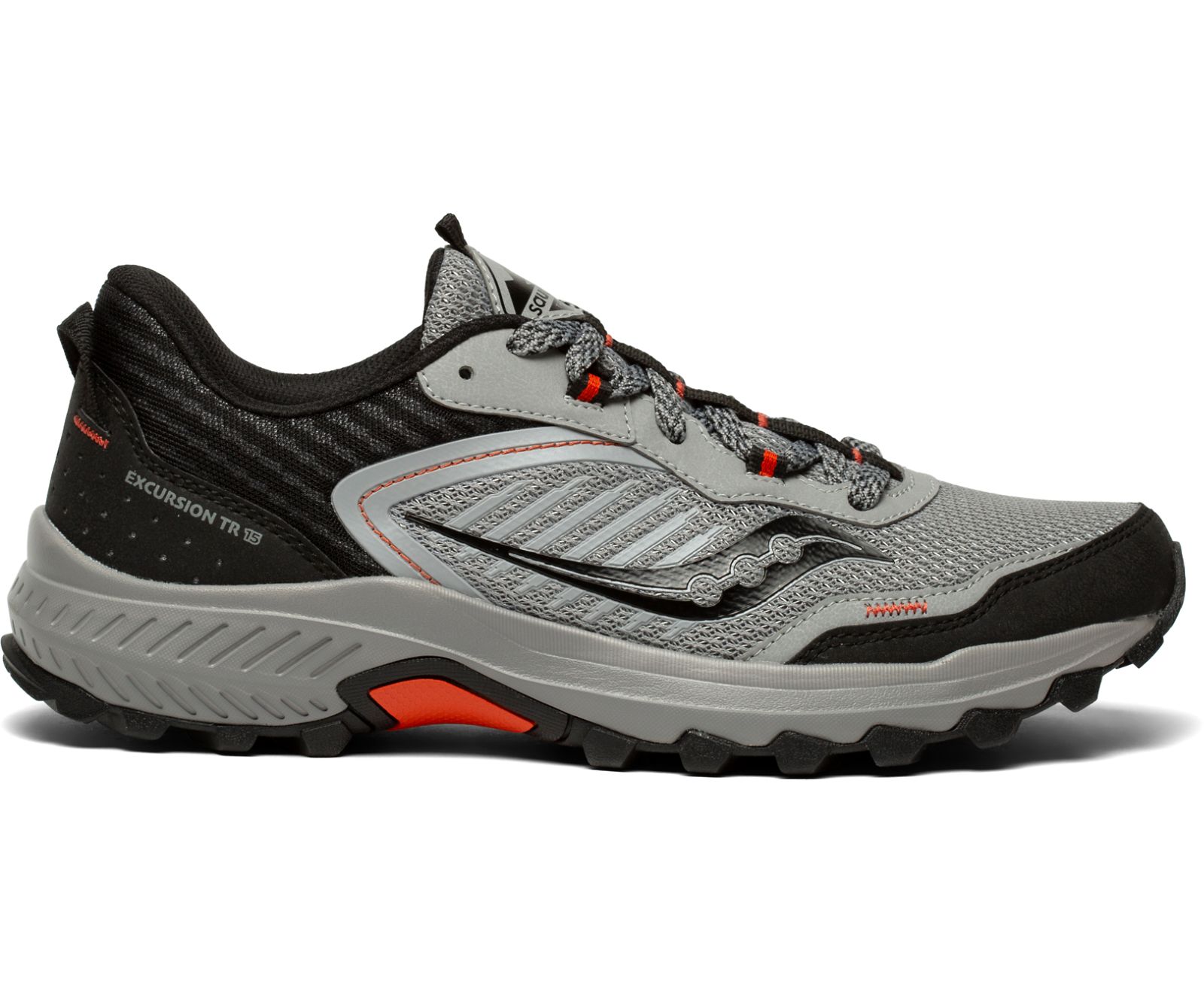 Black / DeepRed / Grey Men\'s Saucony Excursion Tr15 Trail Running Shoes | JNVLX0914