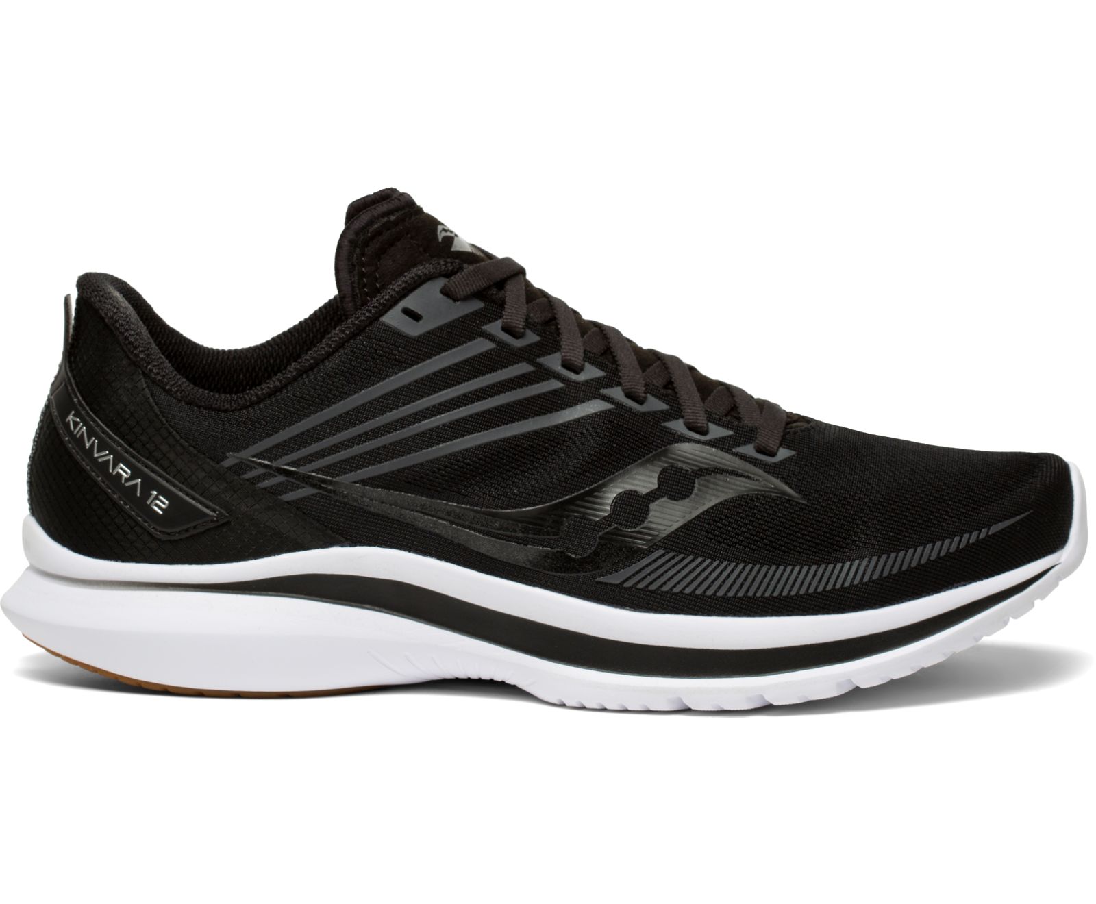 Black Men\'s Saucony Kinvara 12 Running Shoes | AZSUO9053