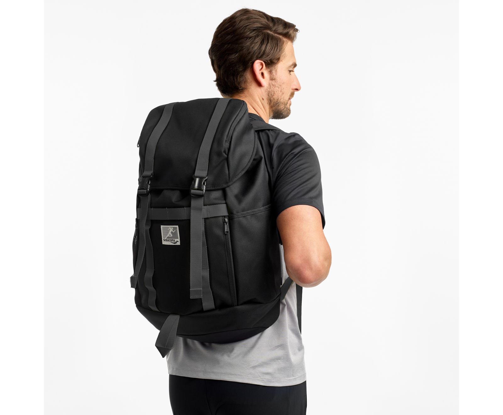 Black Men\'s Saucony Overhaul Backpacks | WGTIM2391