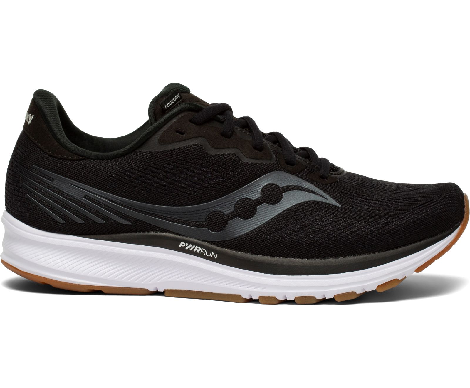 Black Men\'s Saucony Ride 14 Running Shoes | RHIEA5983