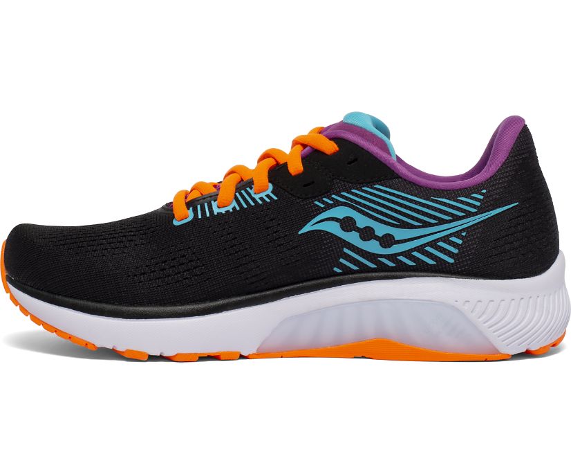 Black / Orange Women's Saucony Guide 14 Running Shoes | GHYKR5392