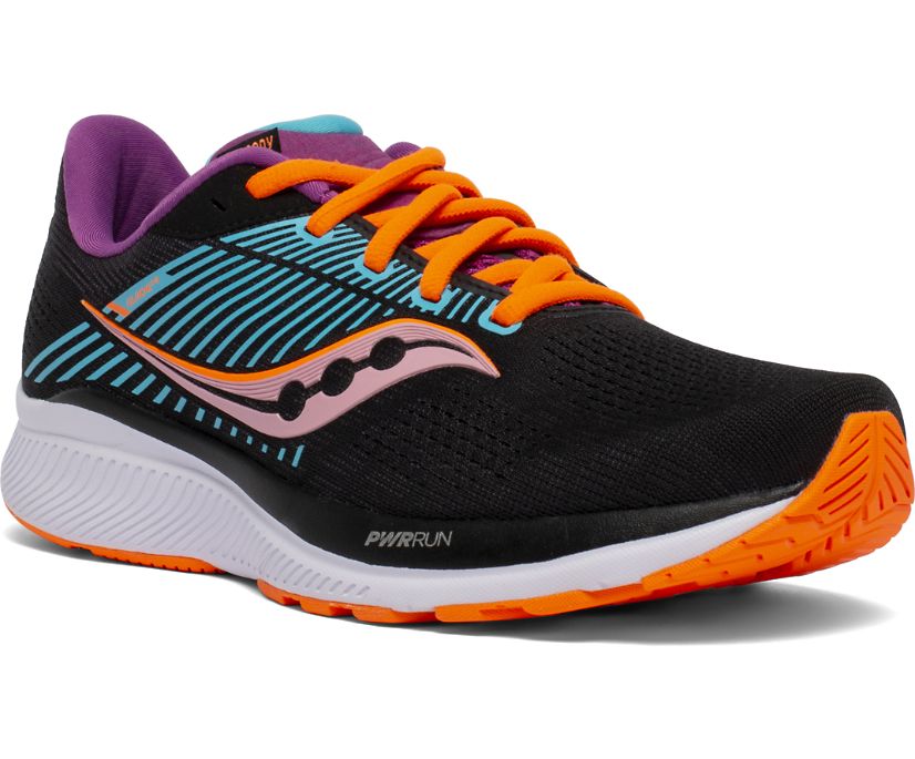 Black / Orange Women's Saucony Guide 14 Running Shoes | GHYKR5392