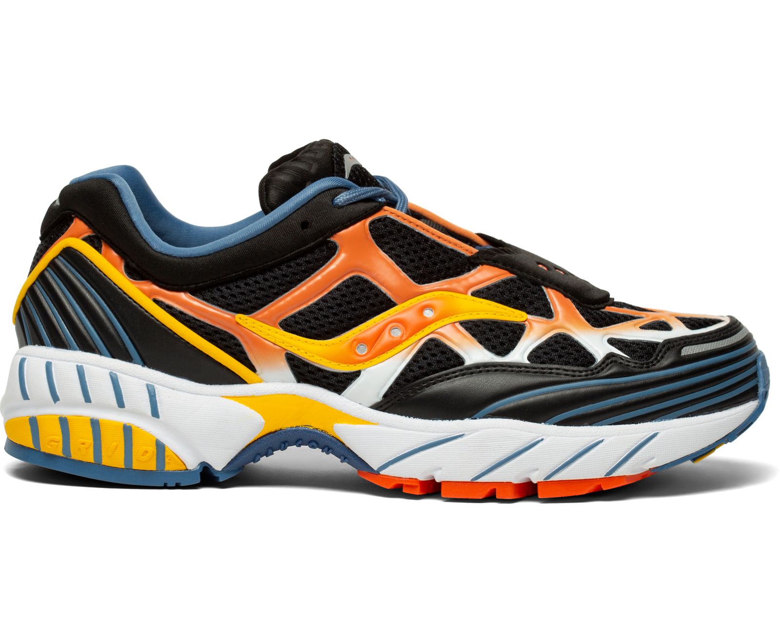 Black / Orange / Yellow Men\'s Saucony Grid Web Originals | NJZDF9625