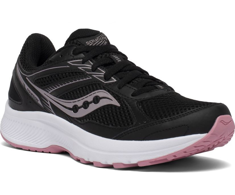 Black / Pink Women's Saucony Cohesion 14 Running Shoes | ZCLNH8539