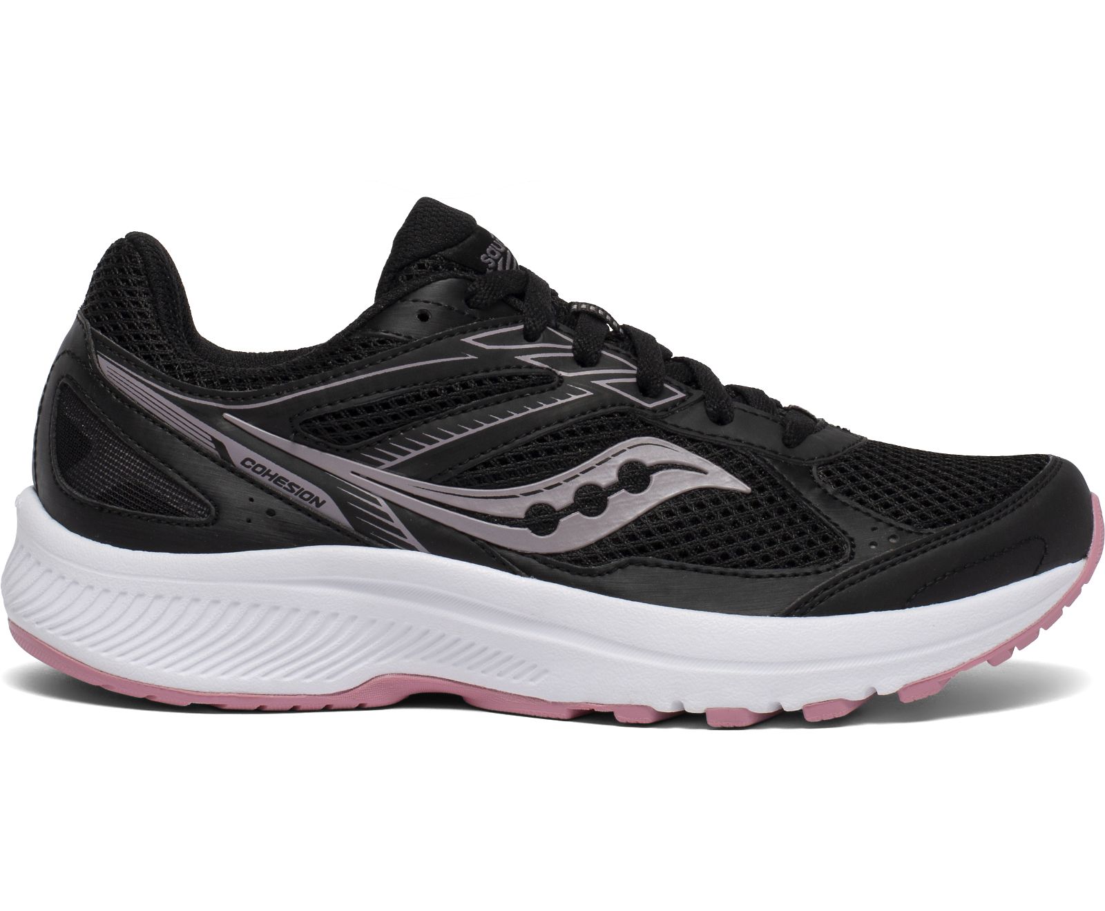 Black / Pink Women\'s Saucony Cohesion 14 Running Shoes | ZCLNH8539