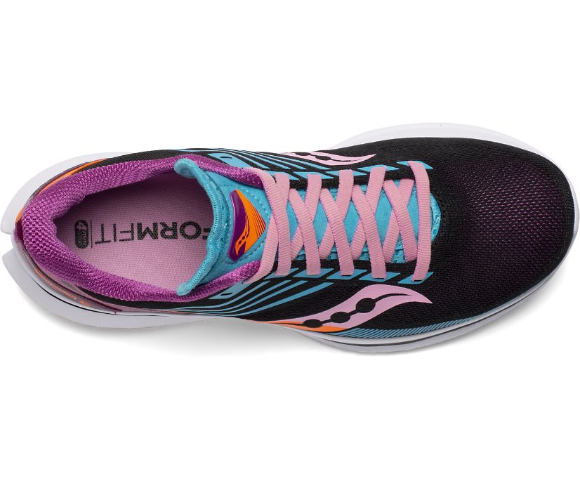 Black / Purple / Orange Women's Saucony Kinvara 12 Running Shoes | JBSIK3594