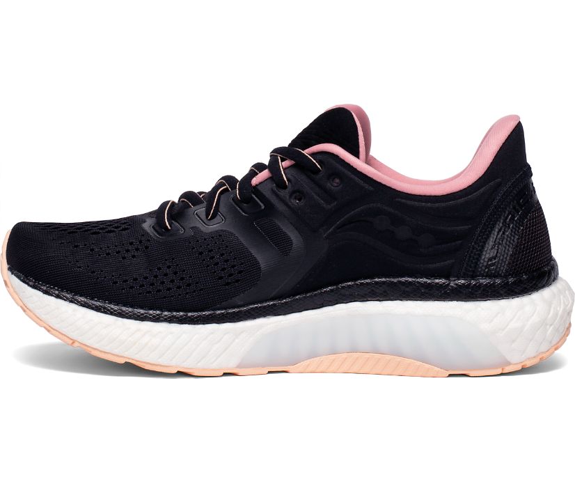 Black / Rose Women's Saucony Hurricane 23 Running Shoes | RUEWH6714