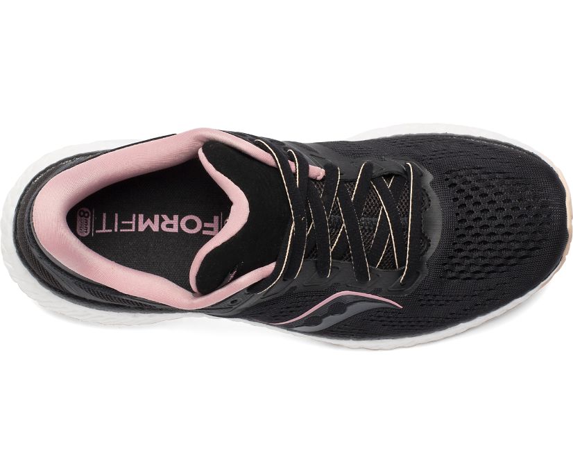 Black / Rose Women's Saucony Hurricane 23 Running Shoes | RUEWH6714