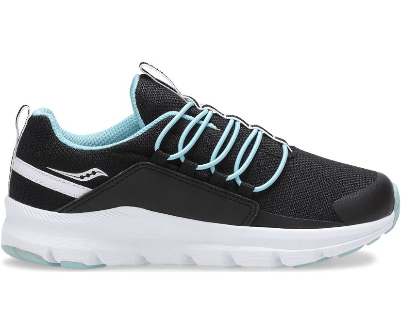 Black / Turquoise Kids' Saucony Stretch & Go Sneakers | PJXUI9246