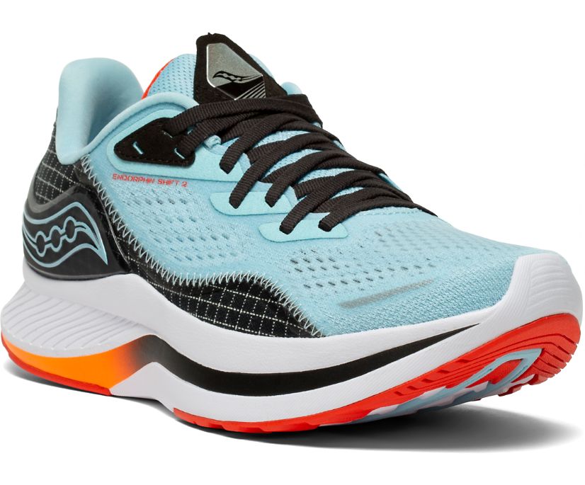 Black / Turquoise Women's Saucony Endorphin Shift 2 Running Shoes | NBWAH4186