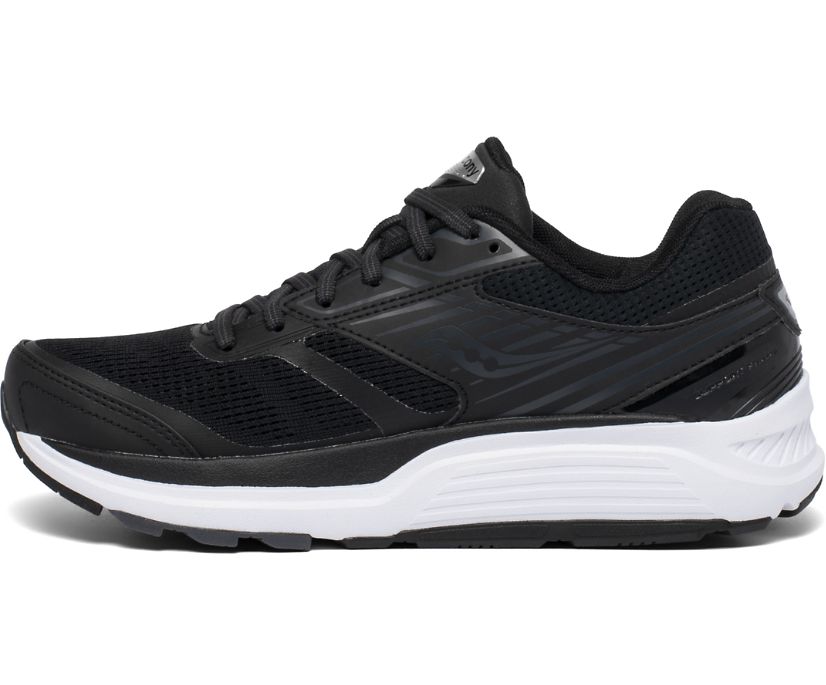 Black / White Women's Saucony Echelon 8 Wide Running Shoes | OGMUE6793