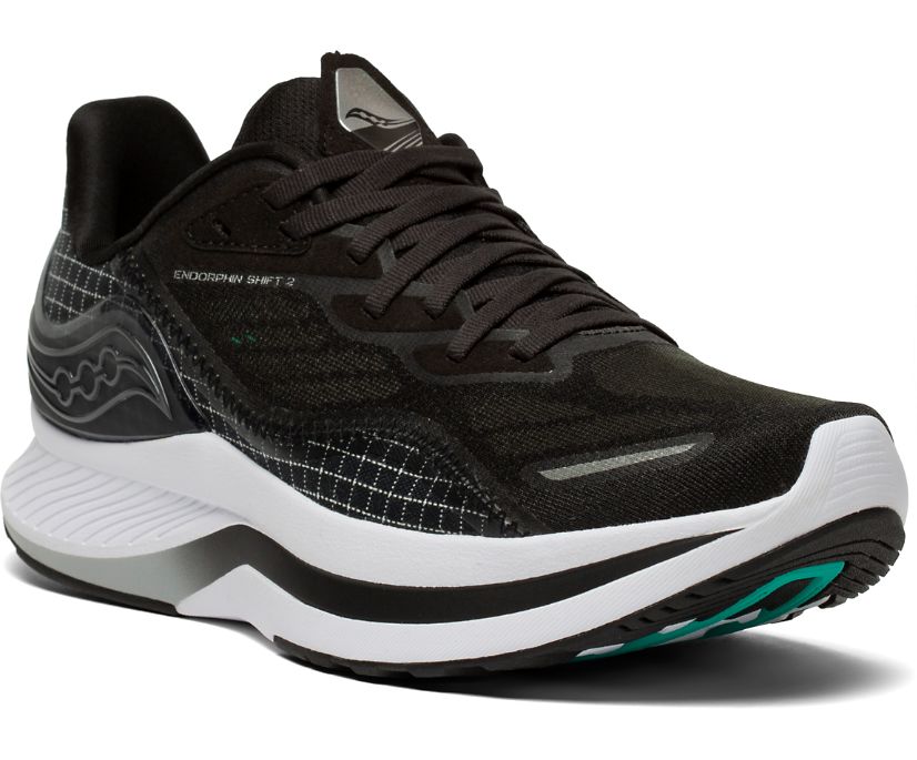 Black / White Women's Saucony Endorphin Shift 2 Running Shoes | GZYUE2430