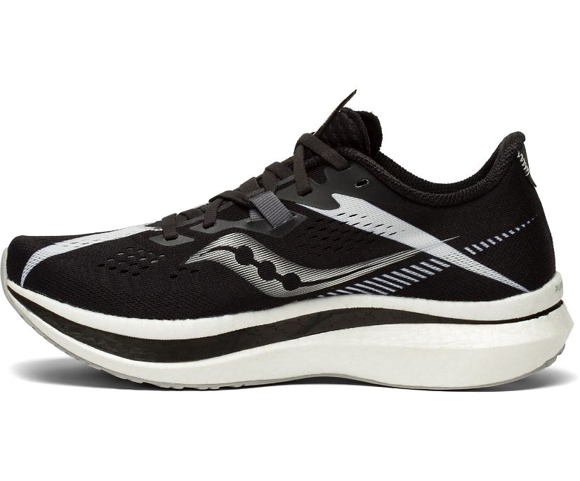 Black / White Women's Saucony Endorphin Pro 2 Running Shoes | THNBC7102