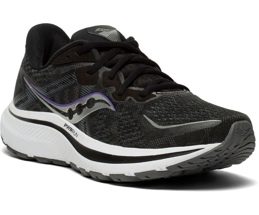 Black / White Women's Saucony Omni 20 Running Shoes | SXOIV4286