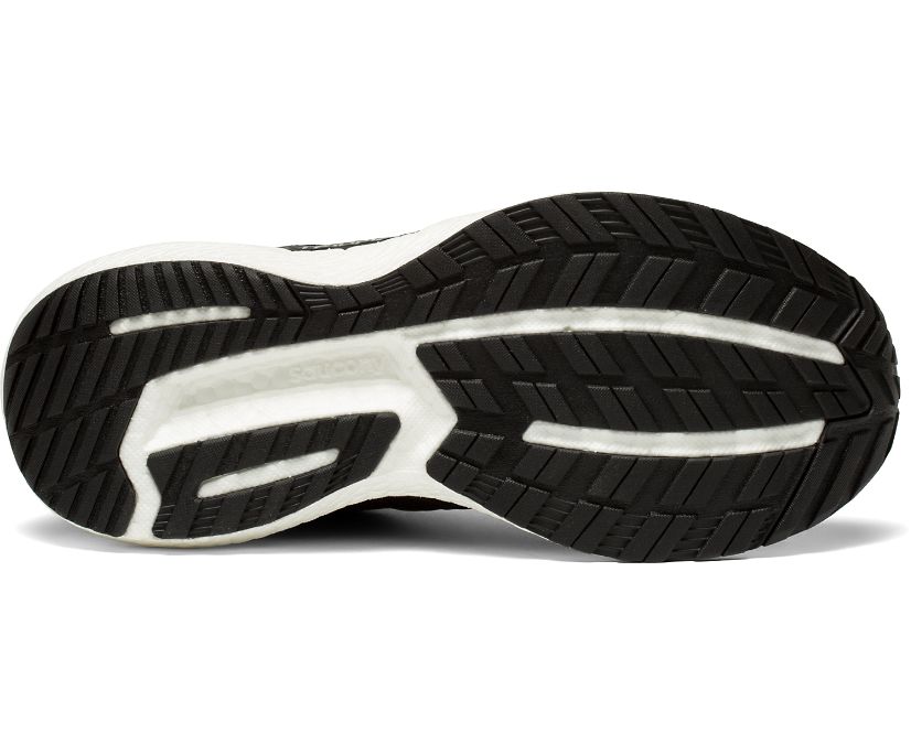 Black / White Women's Saucony Triumph 19 Running Shoes | LFJWX0695