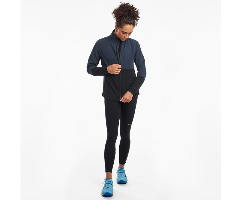 Black Women's Saucony Bluster Jackets | DPSNE5698