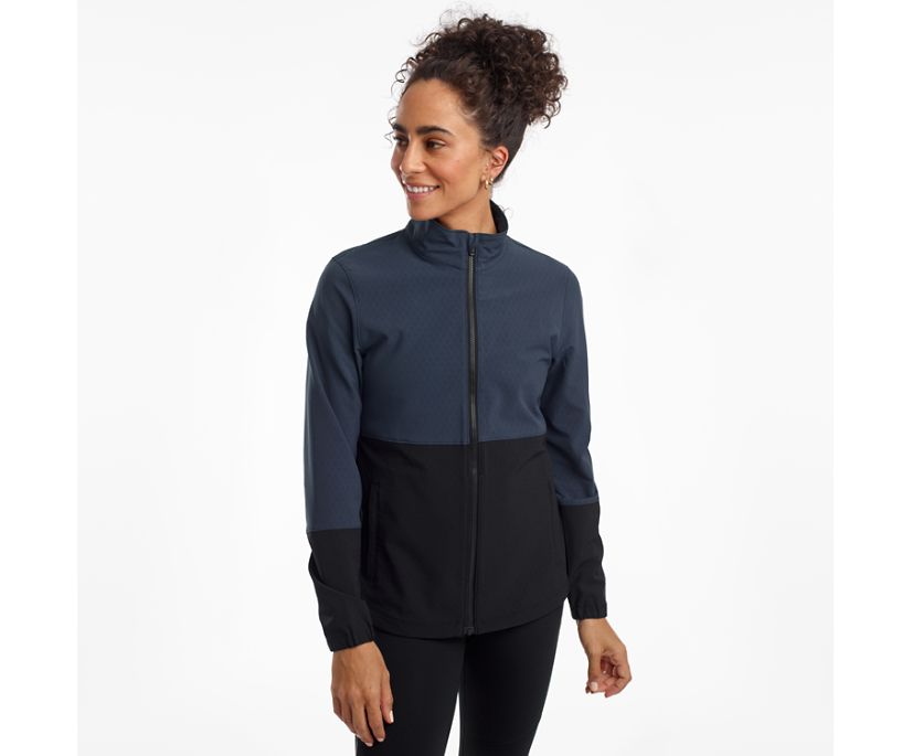 Black Women\'s Saucony Bluster Jackets | DPSNE5698