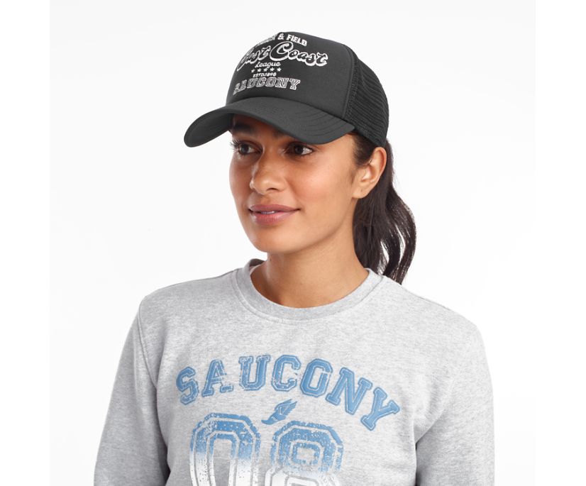 Black Women's Saucony Foam Trucker Hats | VTYHD3295