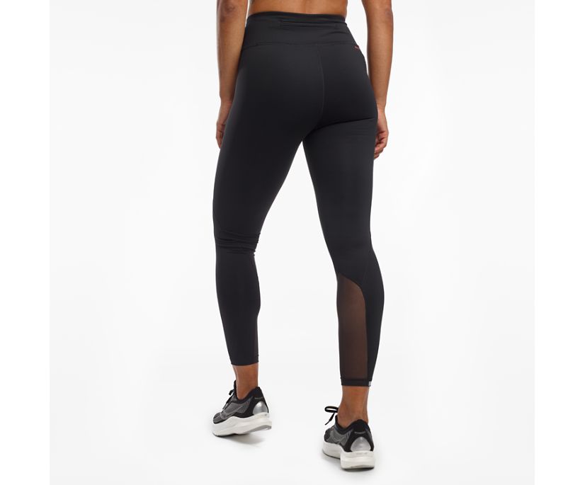 Black Women's Saucony Fortify High Rise 7/8 Pants | QGPTX6982