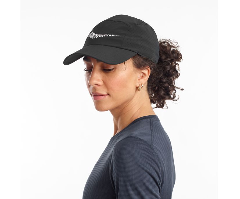 Black Women's Saucony Outpace Hats | XJNUP4512