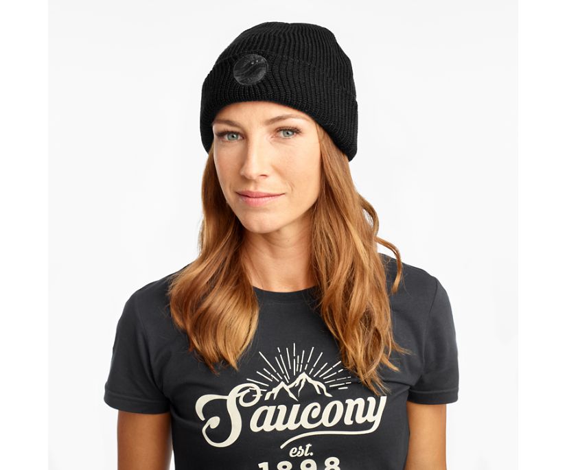 Black Women\'s Saucony Rested Beanies | JNQTH9254