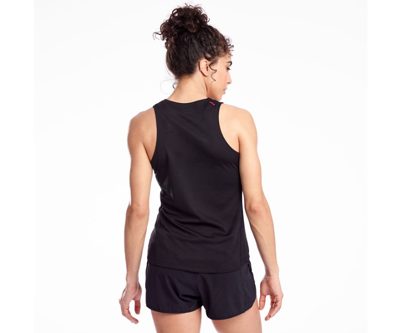 Black Women's Saucony Stopwatch Singlet Tanks | NDXWP7021