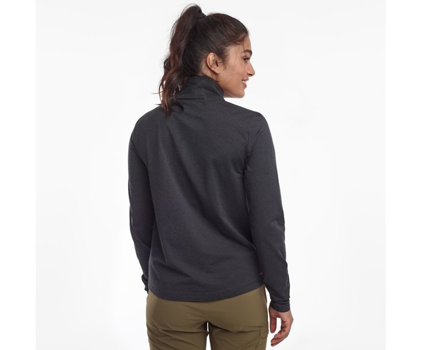 Black Women's Saucony Sunday 1/4 Zip Jackets | WRKLA7235