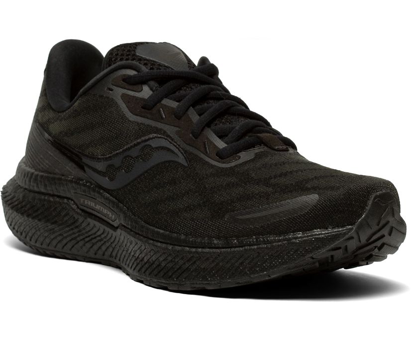 Black Women's Saucony Triumph 19 Running Shoes | MKOSU2087