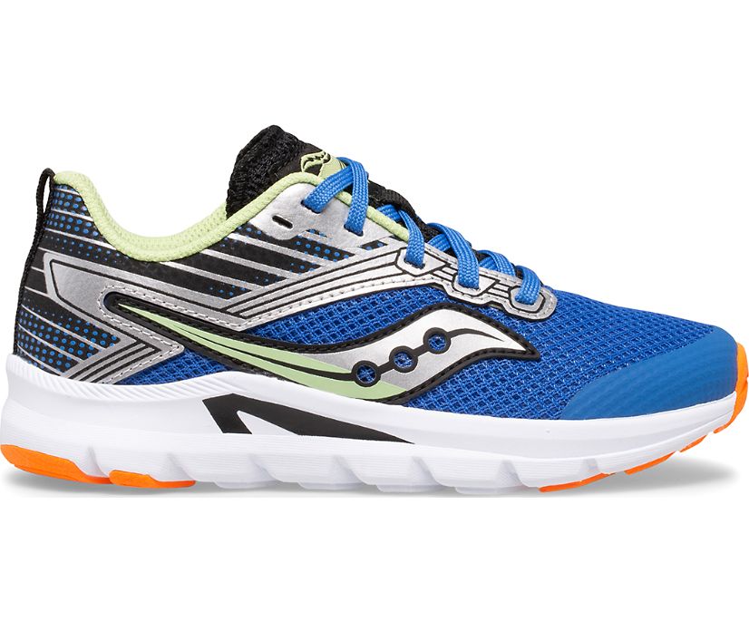 Blue / Black / Green Kids' Saucony Axon Sneakers | FEMVC6854