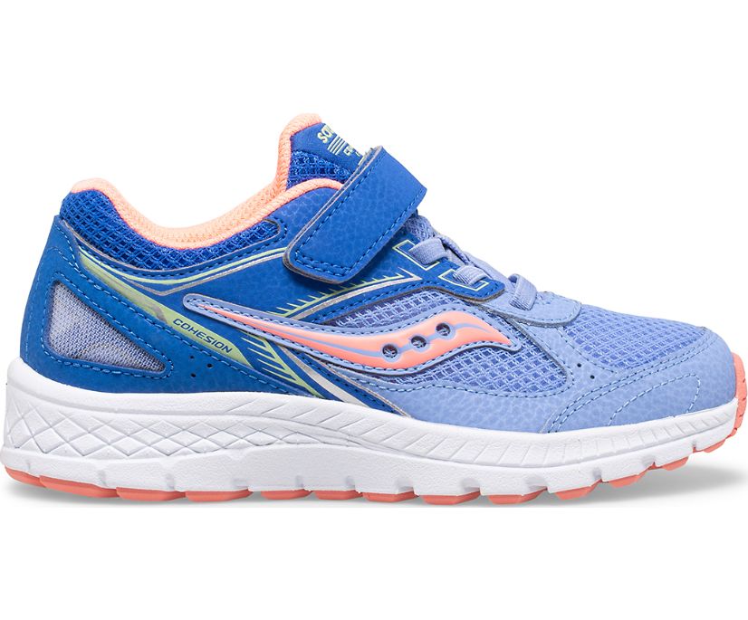 Blue / Coral Kids\' Saucony Cohesion 14 A/C Sneakers | MLYEP0894