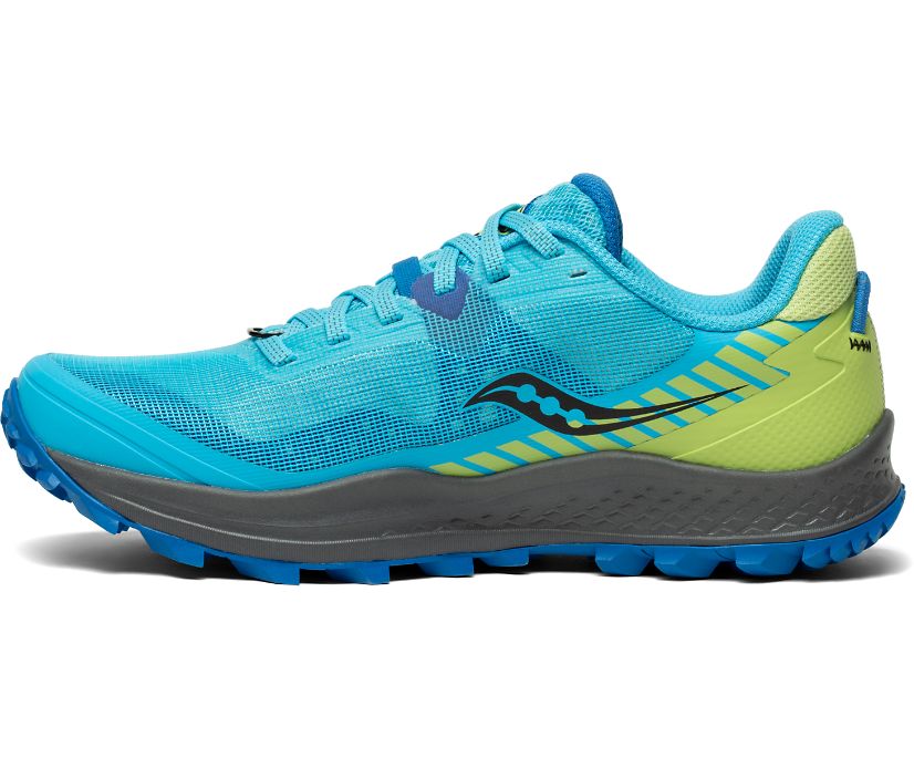 Blue / Green Women's Saucony Peregrine 11 Trail Running Shoes | UIEBV8609