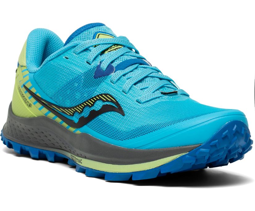 Blue / Green Women's Saucony Peregrine 11 Trail Running Shoes | UIEBV8609