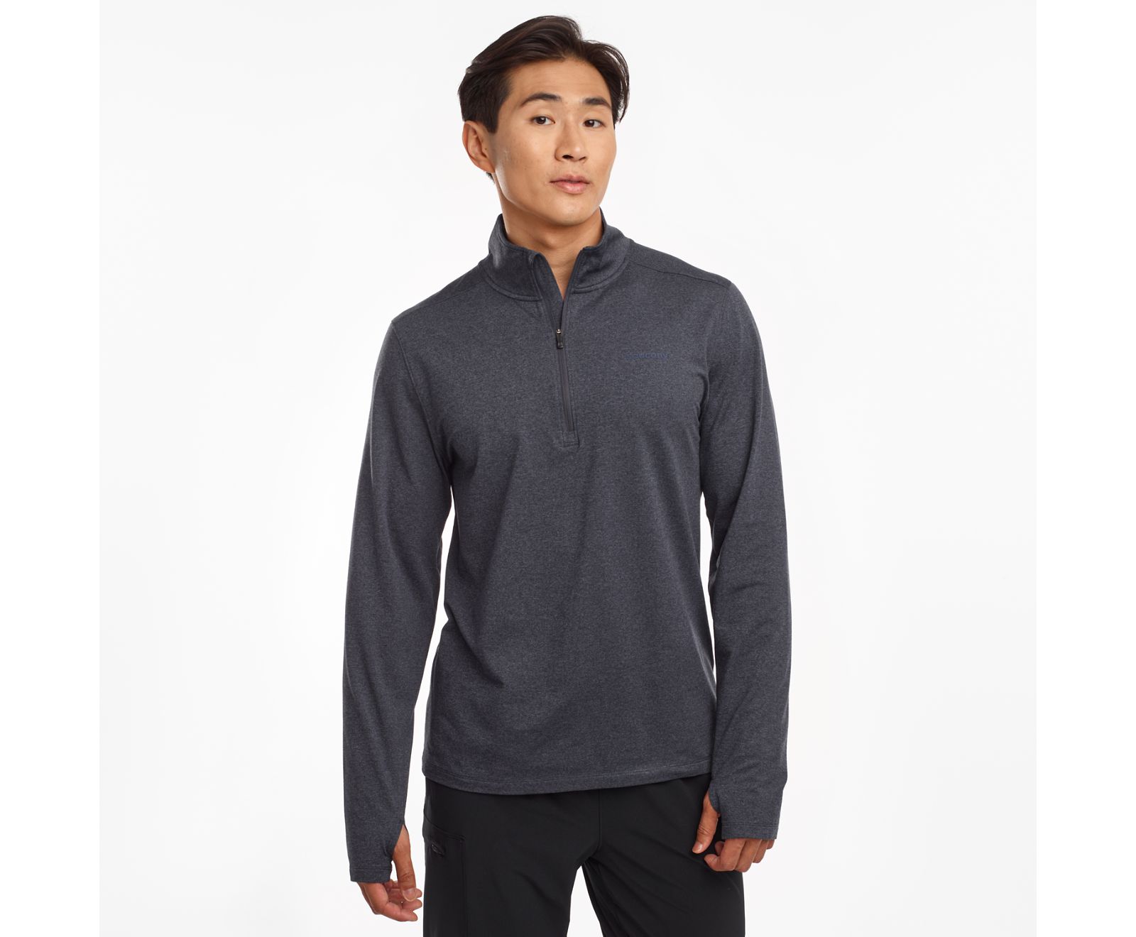 Blue Men\'s Saucony Sunday 1/4 Zip Jackets | ZXKUD1745