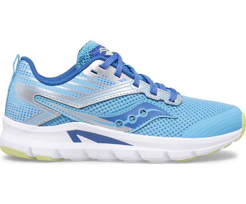 Blue / Silver Kids' Saucony Axon Sneakers | IOJNY0853