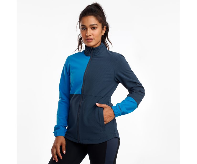 Blue Women\'s Saucony Bluster Jackets | JLOEB0583