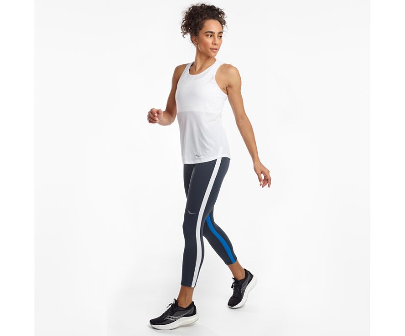 Blue Women's Saucony Fortify Crop Pants | VIKHL2791