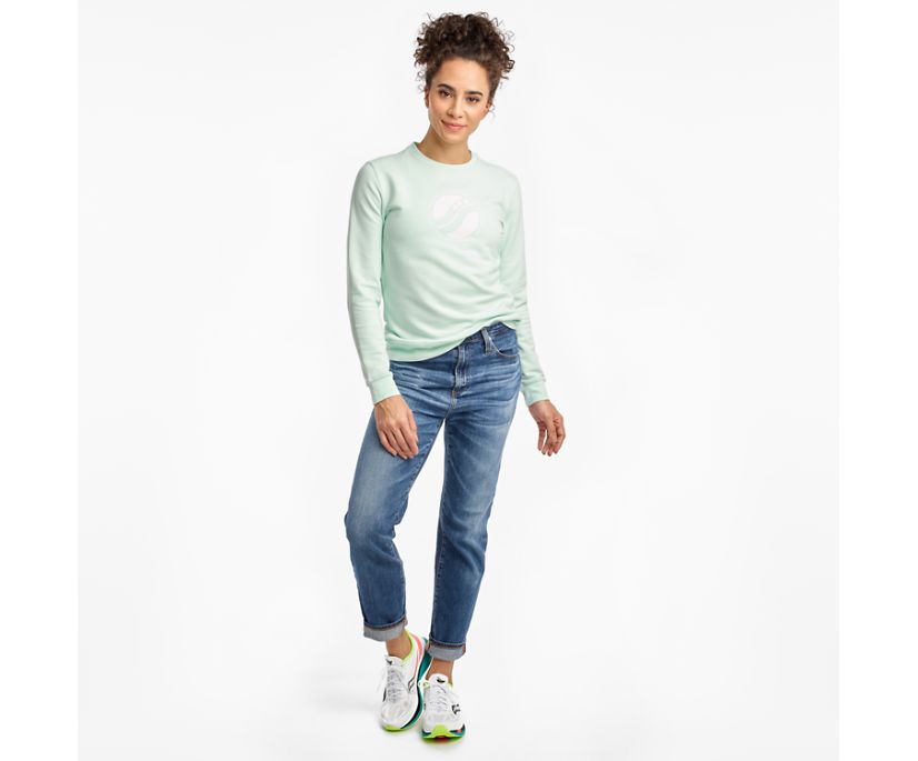 Blue Women's Saucony Rested Crewneck Shirts | KOCWA3972