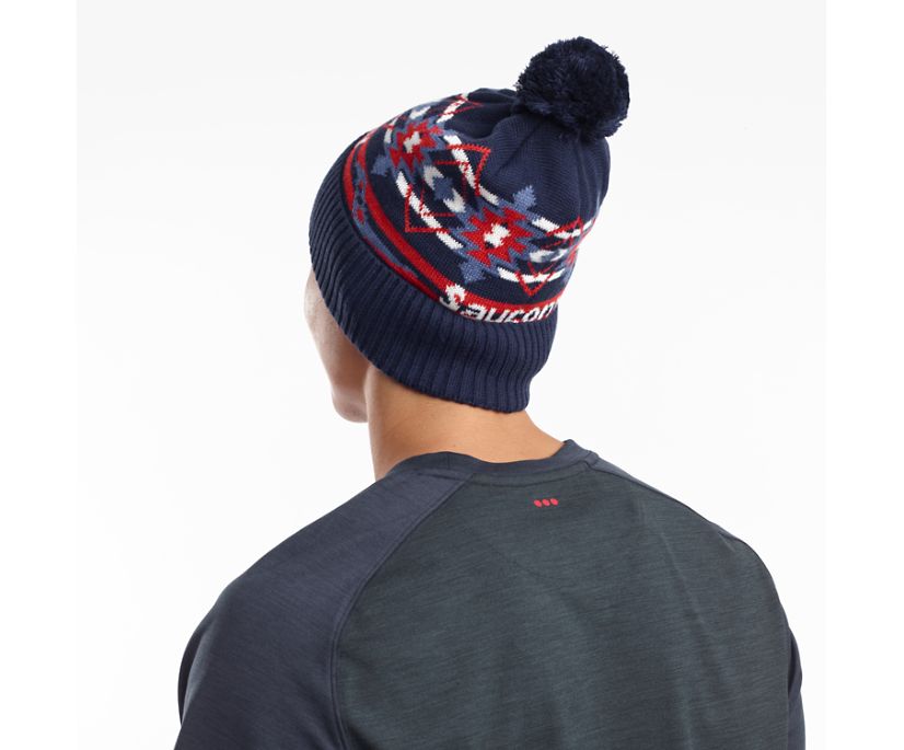 Blue Women's Saucony Rested Pom Beanies | YEMXA8196