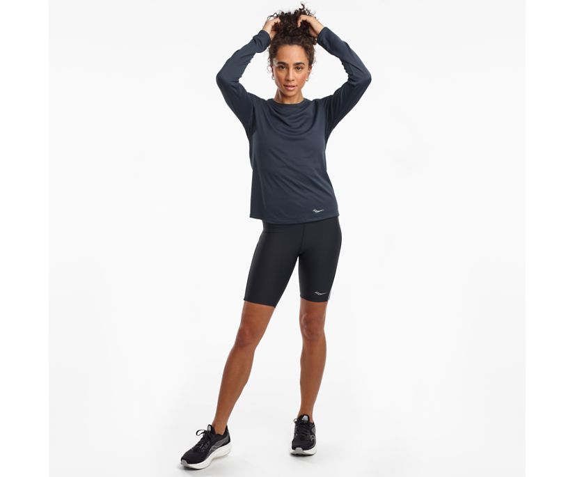 Blue Women's Saucony Stopwatch Long Sleeve Shirts | ICJKB4263