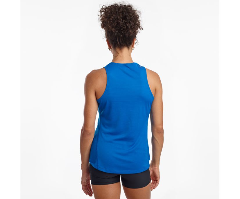 Blue Women's Saucony Stopwatch Singlet Tanks | YURPS1957