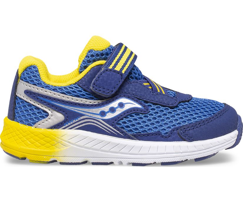 Blue / Yellow Kids' Saucony Ride 10 Jr. Sneakers | BQNTD3802