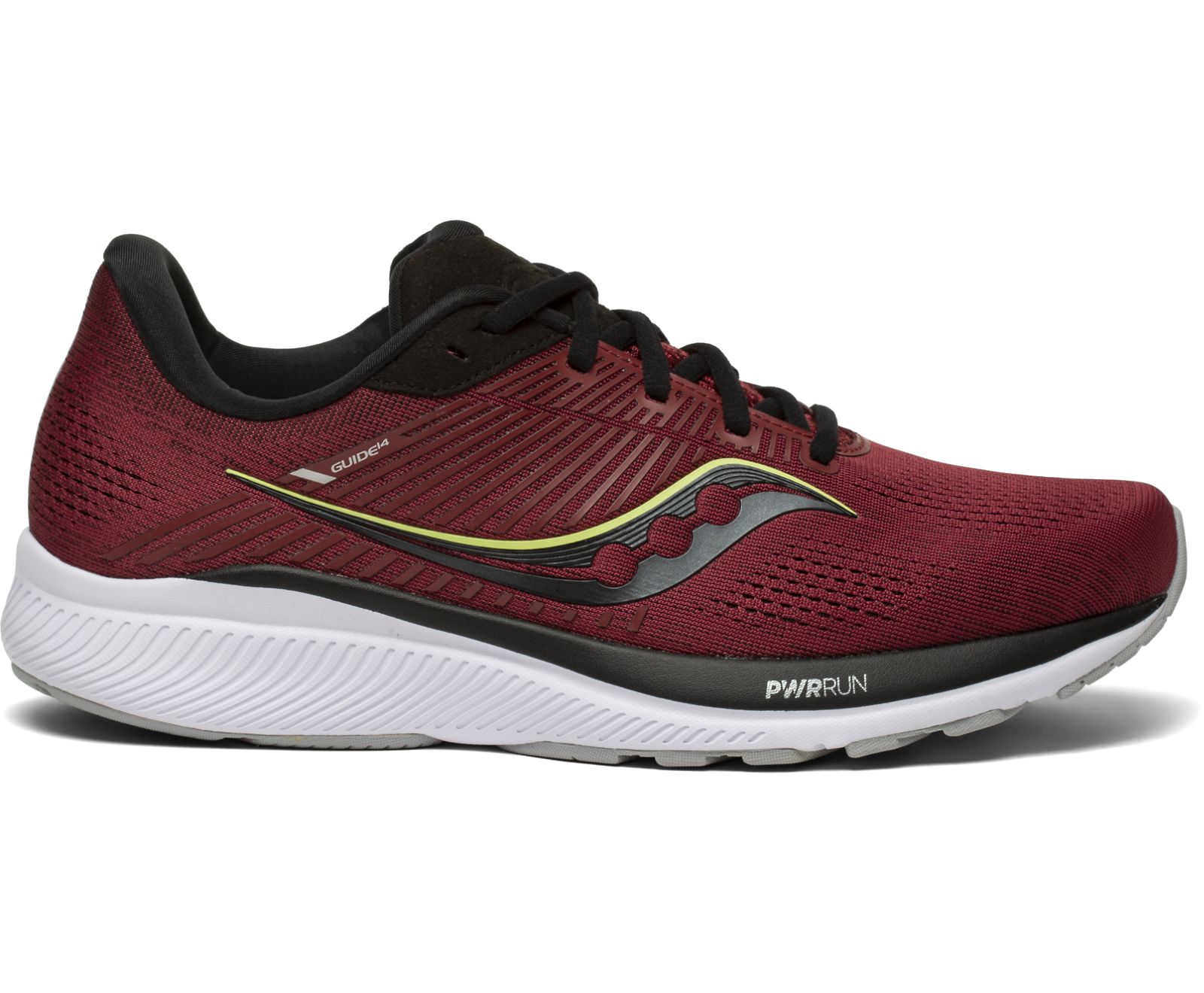 Burgundy / Black Men\'s Saucony Guide 14 Running Shoes | CRMJE6035