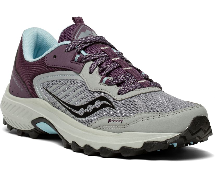 Burgundy / Grey Women's Saucony Excursion Tr15 Trail Running Shoes | KWINJ7645