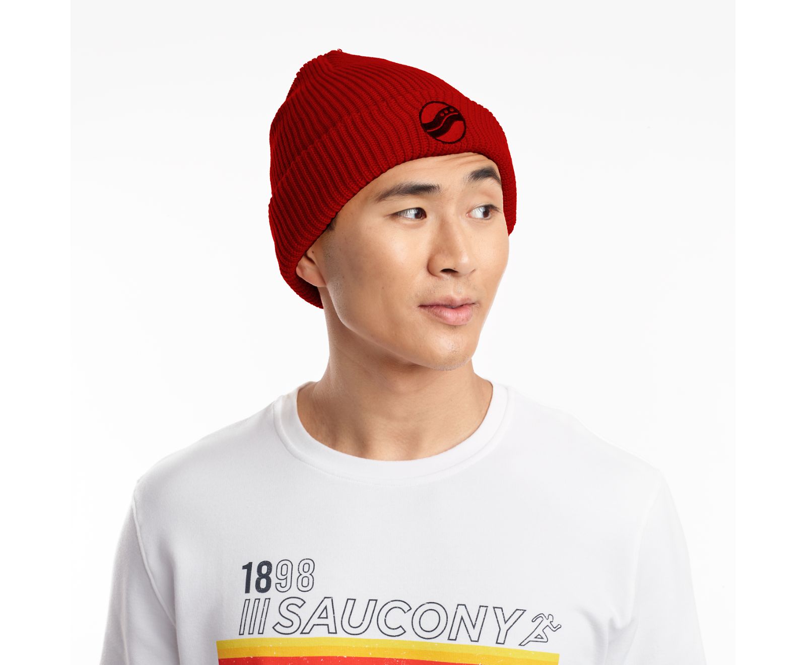 Burgundy Men\'s Saucony Rested Beanies | PYKQZ8241