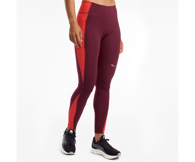 Burgundy Women\'s Saucony Solstice 2.0 Pants | LCEJA8549