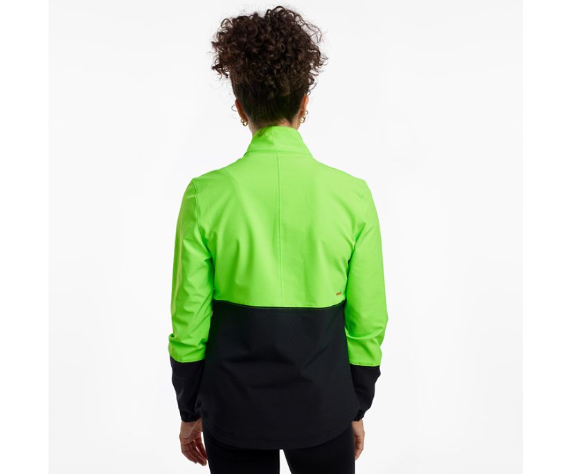 Green / Black Women's Saucony Bluster Jackets | PAVEF5014