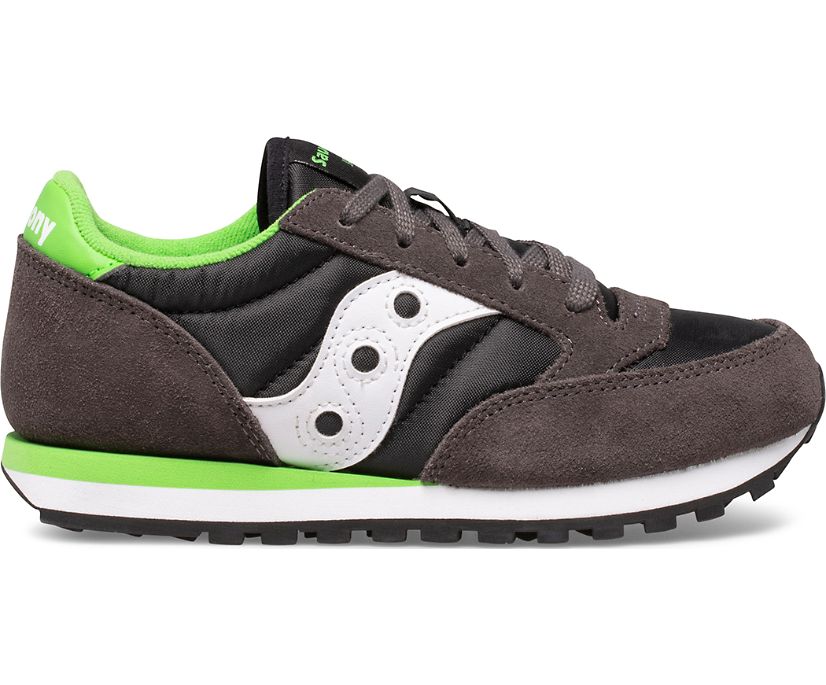 Grey / Black / Green Kids' Saucony Jazz Original Sneakers | RDUTF2536