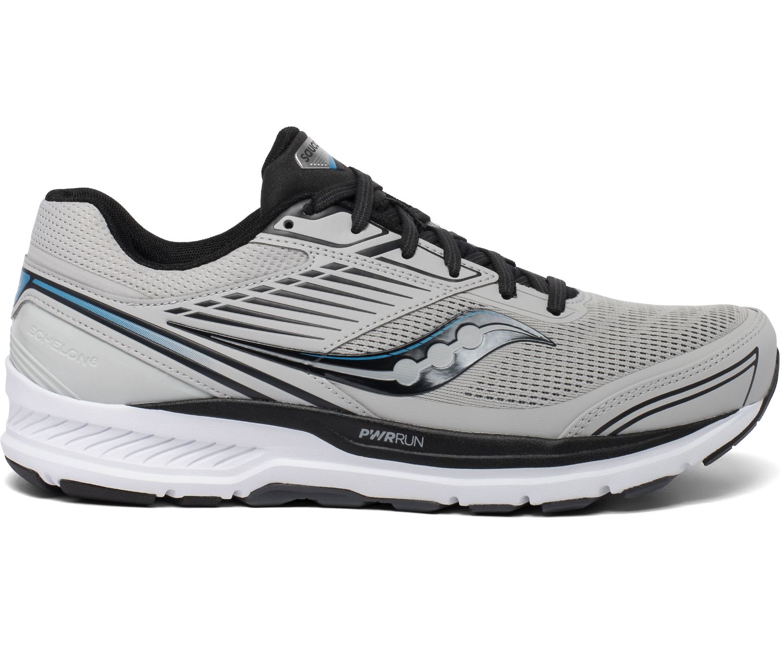 Grey / Black Men\'s Saucony Echelon 8 Running Shoes | EQBOD1425